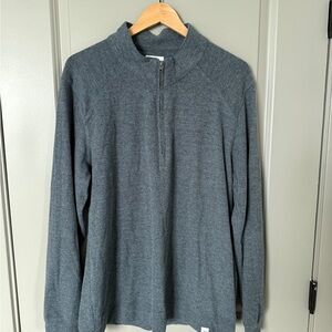 Men's Gray Half-Zip Sweater by 7Diamonds